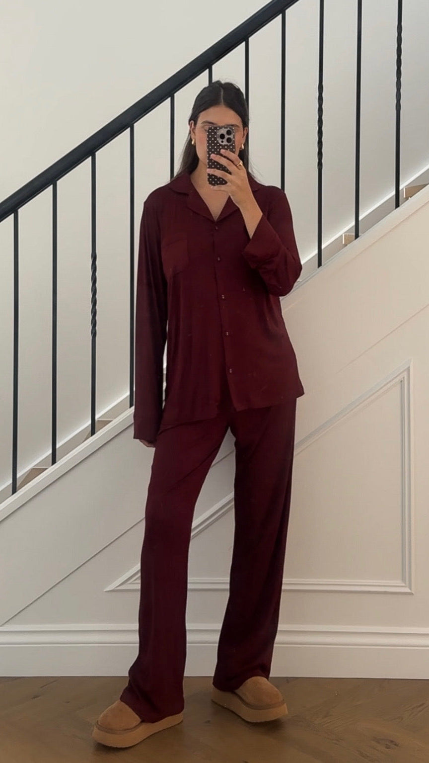 Burgundy Ribbed Set