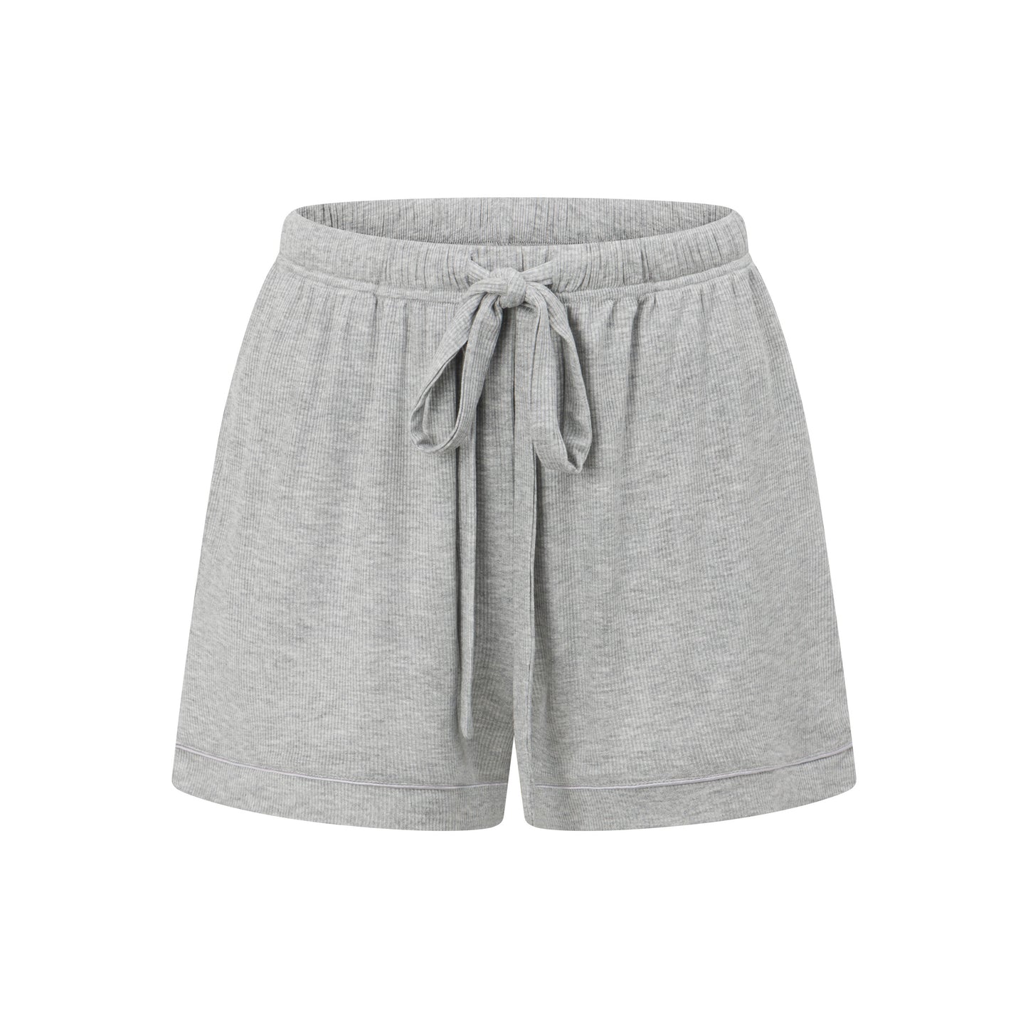 Grey Ribbed Short Set