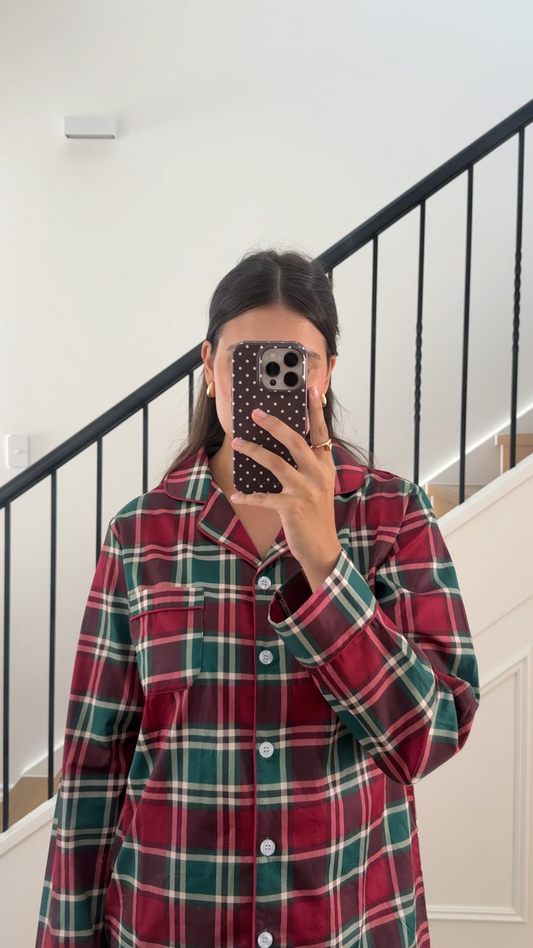 Womens Long Sleeve Plaid