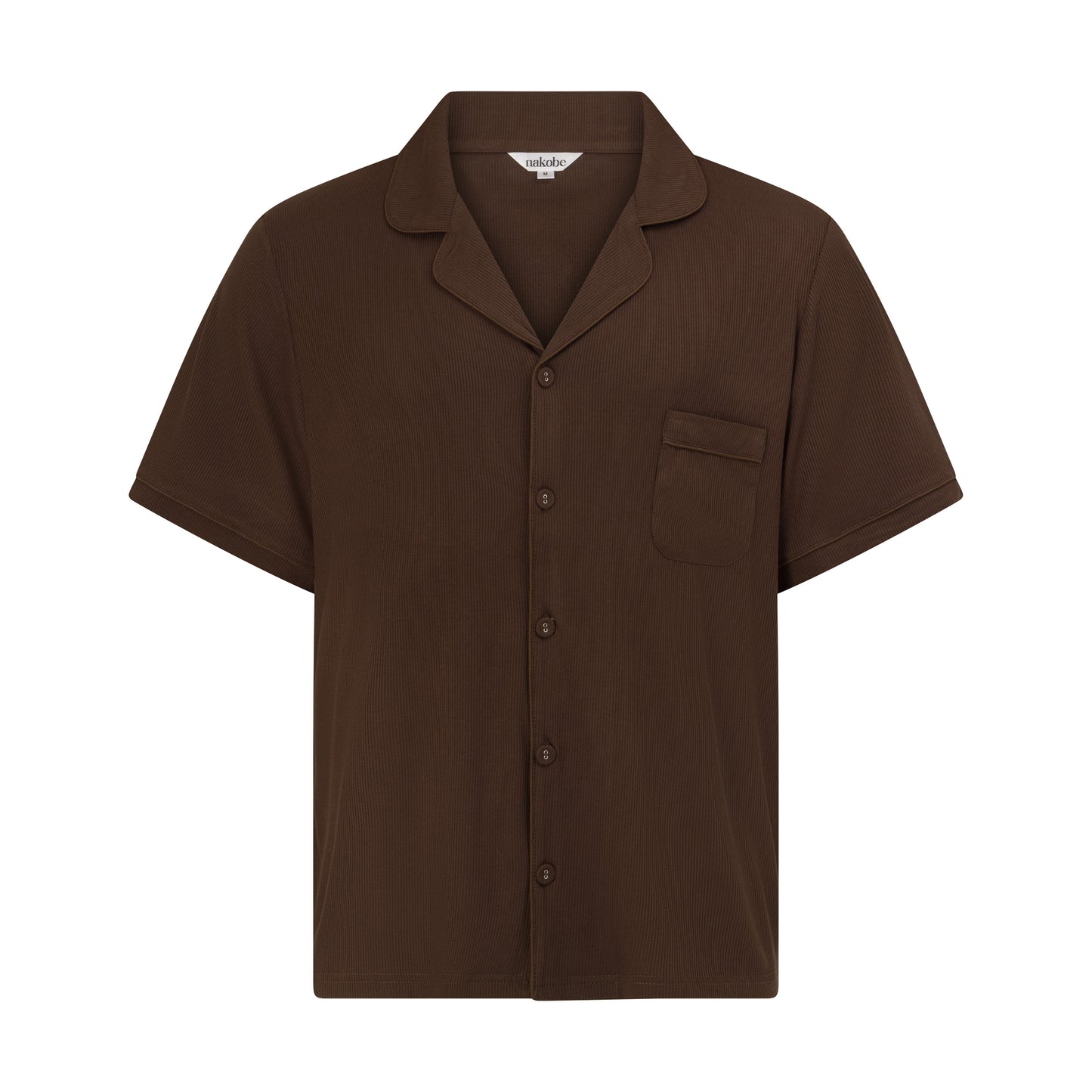 Mens Top - Chocolate Ribbed